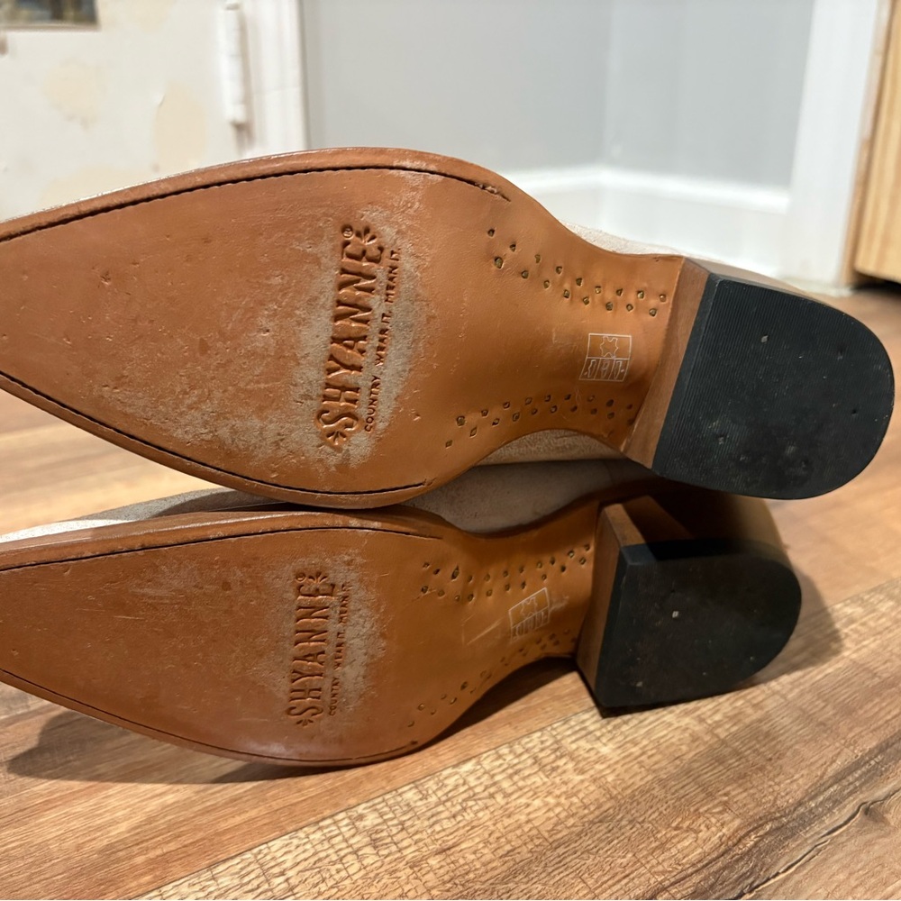 Shyanne Cream Embroidered Heeled Boots - image 3